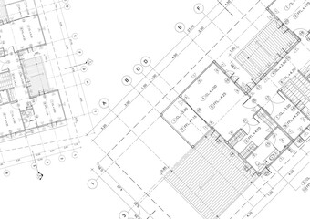 Floor plan designed building on the drawing.