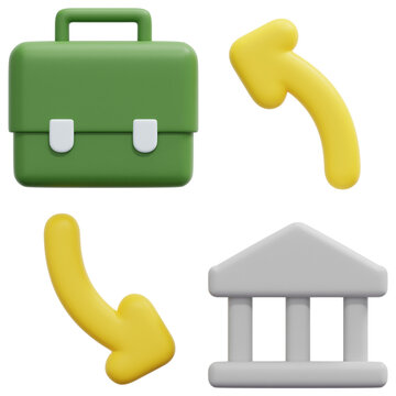 b2g 3d render icon illustration
