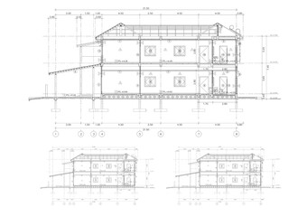 Floor plan designed building on the drawing.