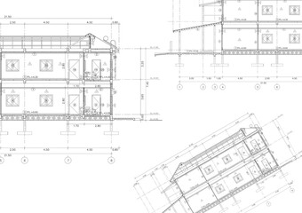 Floor plan designed building on the drawing.