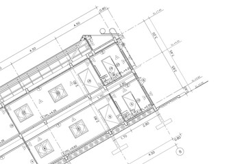 Floor plan designed building on the drawing.