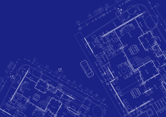 Floor plan designed building on the drawing.