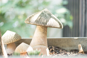 mushrooms statue