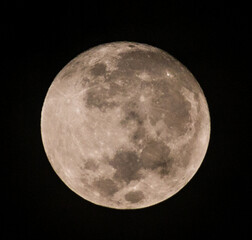 full moon over black