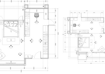Floor plan designed building on the drawing.
