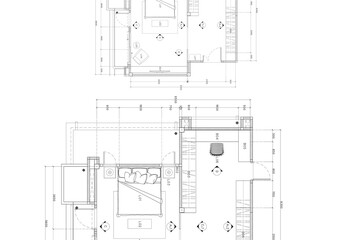 Floor plan designed building on the drawing.