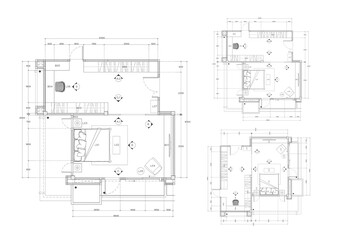 Floor plan designed building on the drawing.