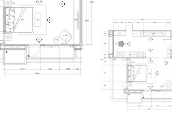 Floor plan designed building on the drawing.