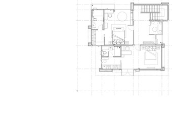 Floor plan designed building on the drawing.
