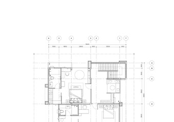 Floor plan designed building on the drawing.
