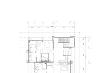 Floor plan designed building on the drawing.
