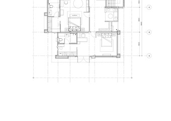 Floor plan designed building on the drawing.
