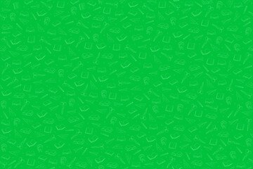 School background. Seamless background with doodles. Vector illustration Back to school. Contour elements on a green background