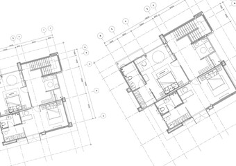 Floor plan designed building on the drawing.
