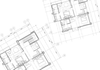 Floor plan designed building on the drawing.
