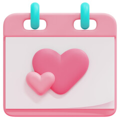 calendar 3d render icon illustration