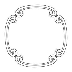 Decorative abstract frame. Vintage border. Classic design for decoration.