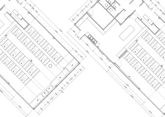 Floor plan designed building on the drawing.