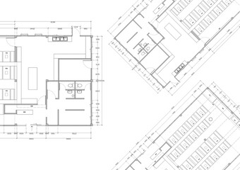 Floor plan designed building on the drawing.