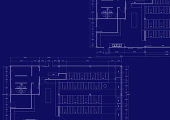 Floor plan designed building on the drawing.