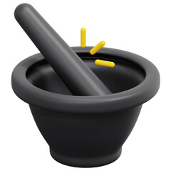 mortar 3d render icon illustration