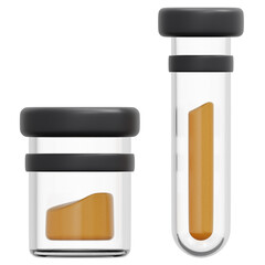 urine sample 3d render icon illustration