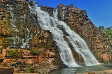 Beautiful view of Tirathgarh waterfalls in Kanger Valley National Park. Bastar, Chhattisgarh, India. © Wirestock Creators