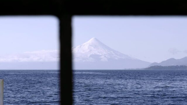 Looking up discovering volcano in puerto varas chile