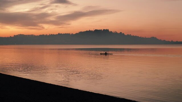 Knight in Kayak in puerto varas chile