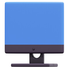 monitor 3d render icon illustration