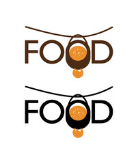 live fire food logotype template