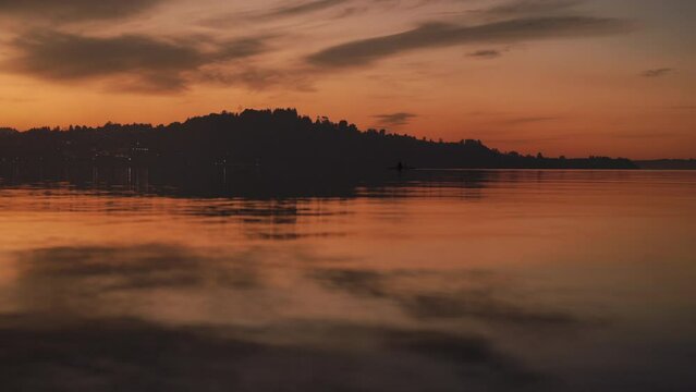 View of Kayak from the water in puerto varas chile
