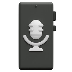 microphone 3d render icon illustration