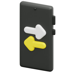 transfer 3d render icon illustration