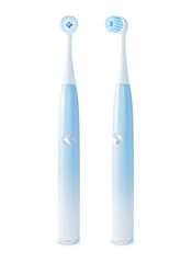 Realistic Detailed 3d Different Modern Electric Toothbrush Set Tool for Dental Hygiene Isolated on a White Background. Vector illustration of Tooth Brush