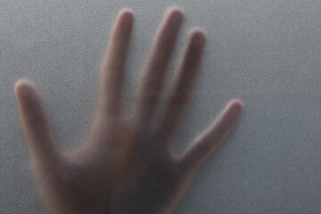 Shadow hand and frosted glass thick film for reduces visibility across, Toilet wall sticker...