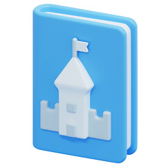 fairy tale book 3d render icon illustration