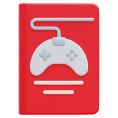 game book 3d render icon illustration