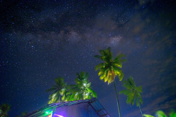 Background image of starry night sky in Pulau Besar, Mersing, Johor, Malaysia