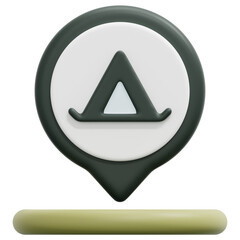 location 3d render icon illustration