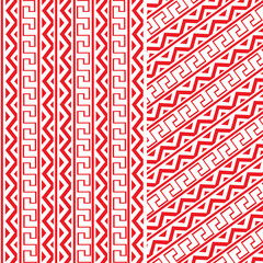 American Memphis vector - retro basic texture, repeated Andean lines.