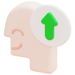 growth 3d render icon illustration