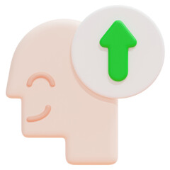 growth 3d render icon illustration