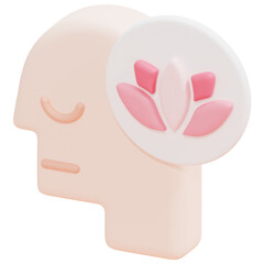 wellness 3d render icon illustration