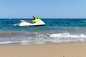 speedboat at sea. close-up. no people