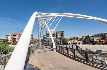 The Highland Pedestrian Bridge in downtown, Denver