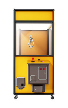 Toys vending machine with crane. 3D illustration