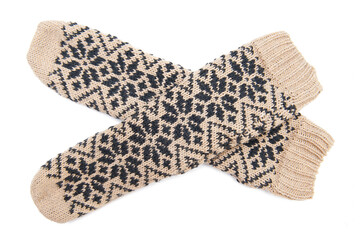 Pair of kneesocks isolated on white background