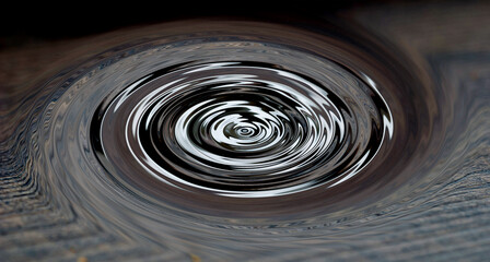 Abstract space spiral white on black