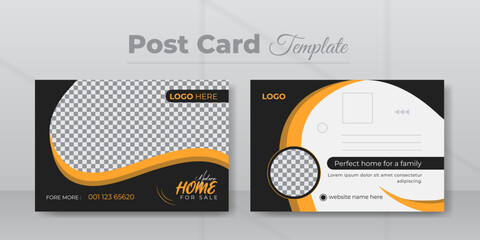 Real state business postcard design template or Corporate business postcard design.